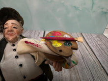 Load image into Gallery viewer, Dollhouse Miniature ~ Artisan Handmade Porcelain Artist Painter Male / Man Doll Posable OOAK