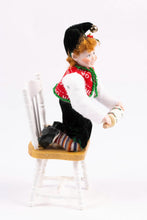 Load image into Gallery viewer, Dollhouse Miniature ~ Two Christmas Elves with Table & Gingerbread Making - Fern Vasi Handmade Dolls
