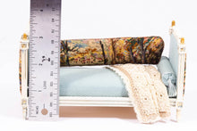 Load image into Gallery viewer, Dollhouse Miniature ~ Herbillon Celeste Day Bed with Needlepoint Pillow