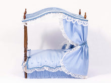 Load image into Gallery viewer, Dollhouse Miniature ~ 4 Piece Blue Canopy Bedroom Suite - Joyce Slimmons
