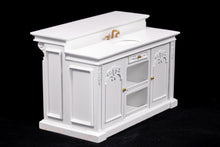 Load image into Gallery viewer, Dollhouse Miniature ~ 8 Pc. White Kitchen Set with Table & Chairs Set