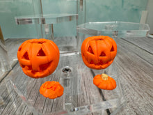 Load image into Gallery viewer, Dollhouse Miniature ~Artisan Handmade Halloween Jack-o-lantern Scary & Happy Carved Pumpkin