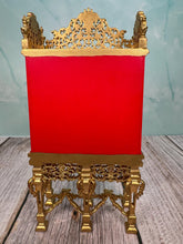 Load image into Gallery viewer, Dollhouse Miniature ~ Vintage Bespaq Hand Painted Red & Gold Asian Elegant Storage Cabinet With Drawers