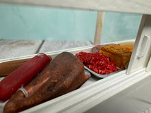 Load image into Gallery viewer, Dollhouse Miniature ~ Artisan Signed Handmade Decorated Deli / Butcher Shop Display Case