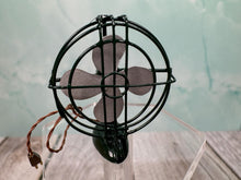 Load image into Gallery viewer, Dollhouse Miniature ~ Vintage IGMA Artisan Lew Kummerow Handmade Metal Fan Green