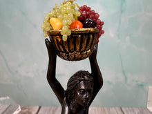 Load image into Gallery viewer, Artisan Handmade Brass Woman Holding Fruit Bowl Statue Decorative