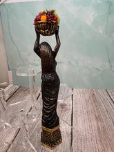 Load image into Gallery viewer, Artisan Handmade Brass Woman Holding Fruit Bowl Statue Decorative