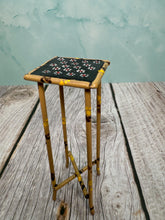 Load image into Gallery viewer, Dollhouse Miniature ~ Vintage Artisan CYR Handmade Hand Painted Metal Side Table Made In England