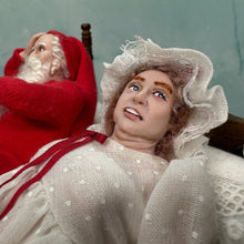 Load image into Gallery viewer, Artisan Twin Minis Handmade Hand Sculpted Santa & Mrs. Claus Dolls in Bed Christmas