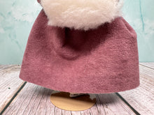 Load image into Gallery viewer, Dollhouse Miniature ~ Artisan Handmade Porcelain Woman in Purple Winter Coat & Ice Skates Doll