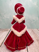 Load image into Gallery viewer, Dollhouse Miniature ~ Artisan Handmade Porcelain Woman Doll In Red Winter Jacket Outfit