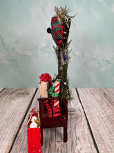 Load image into Gallery viewer, Mahogany Hall Tree Decorated For Christmas