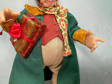 Load image into Gallery viewer, Dollhouse Miniature  ~ Artisan Handmade Hand Sculpted Old Man Holding Christmas Presents