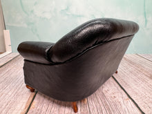 Load image into Gallery viewer, Dollhouse Miniature ~ JBM Australia Black Leather Couch