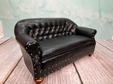 Load image into Gallery viewer, Dollhouse Miniature ~ JBM Australia Black Leather Couch
