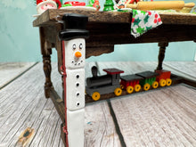 Load image into Gallery viewer, Dollhouse Miniature  ~ Artisan Handmade OOAK Decorated Christmas Table Christmas Cookies & Snowman