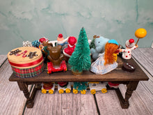 Load image into Gallery viewer, Dollhouse Miniature  ~ Artisan Handmade OOAK Decorated Santa's Workshop Christmas Table