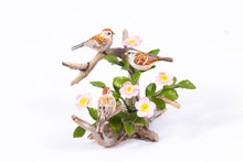 Load image into Gallery viewer, Mary McGrath Sculpted Trio of Birds On Branches with Flowers