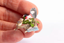 Load image into Gallery viewer, Mary McGrath Sculpted Vintage 1998 Birds on Branch with Flowers