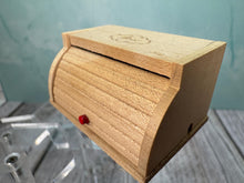 Load image into Gallery viewer, Vintage Bodo Hennig Wooden Bread Bin New Made In West Germany