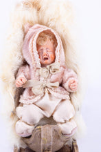 Load image into Gallery viewer, Gudrun Kolenda Little Baby in Wooden Sled / Sleigh Winter