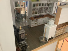 Load image into Gallery viewer, Large White Dollhouse By Jimmy Landers With Furniture And Landscaping