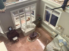 Load image into Gallery viewer, Large White Dollhouse By Jimmy Landers With Furniture And Landscaping