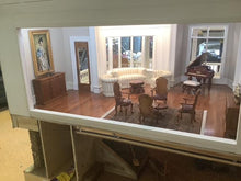 Load image into Gallery viewer, Large White Dollhouse By Jimmy Landers With Furniture And Landscaping