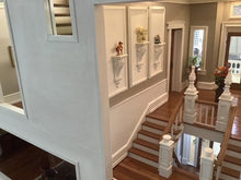 Load image into Gallery viewer, Large White Dollhouse By Jimmy Landers With Furniture And Landscaping