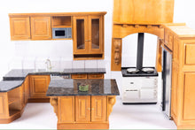 Load image into Gallery viewer, Wonderful Kitchen with Faux Granite & Aga Stove with Wooden Cabinetry