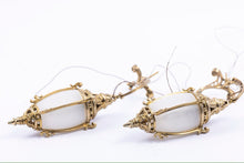 Load image into Gallery viewer, BTB Scotts Lighting - Vtg. Pair of Beautiful Outdoor Lanterns with Brass Hanger - From Estate of Lee Lefkowitz