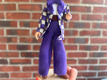 Load image into Gallery viewer, Wizard Doll in Purple Outfit with Pipe in Hand Peter Pumpkin 2001 Sandy Callahan Artisan Made