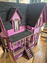 Load image into Gallery viewer, Purple 3-Story, 6 Room Victorian Dollhouse *Pre-Owned*