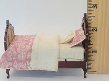 Load image into Gallery viewer, Dollhouse Miniature ~ 1:24 Scale, Taylor Jade Bed and Bespaq Wardrobe 3pc Bedroom Set