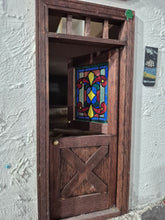 Load image into Gallery viewer, Irish Cottage with Thatched Roof & Stained Glass-Style Windows