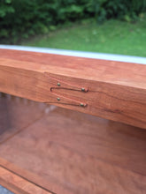 Load image into Gallery viewer, Wooden Rectangular Roombox with Hinged Opening and Wooden Inlay Detailing by Bill Haskell