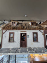 Load image into Gallery viewer, Irish Cottage with Thatched Roof & Stained Glass-Style Windows