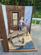 Load image into Gallery viewer, Dock Seaside Shack Room Box Scene with Doll *Pre-Owned*
