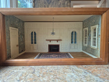 Load image into Gallery viewer, Colonial Living Room Roombox with Pewter Candlestick Chandelier *Pre-Owned*