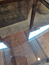 Load image into Gallery viewer, Cute Brown Glass Cabinet with Metal Accents