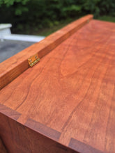 Load image into Gallery viewer, Wooden Rectangular Roombox with Hinged Opening and Wooden Inlay Detailing by Bill Haskell