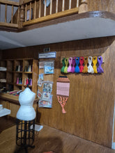 Load image into Gallery viewer, 'Busy Hands Needlework - Weevings Supplies' Fabric Store Dollhouse