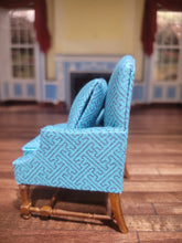 Load image into Gallery viewer, 3pc Blue Aztec Style Pattern Living Room Set by JBM