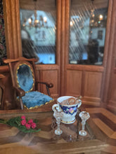 Load image into Gallery viewer, Furnished Handmade Roombox with Gorgeous Flooring and Stained Glass Windows