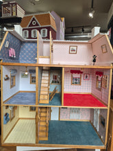 Load image into Gallery viewer, 6 Room Pink and Blue Dollhouse *Pre-Owned*