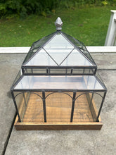 Load image into Gallery viewer, Small Glass Terrarium Roombox on Wooden Platform