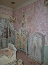 Load image into Gallery viewer, Handmade Fully Furnished French Provincial Pink Bedroom Roombox