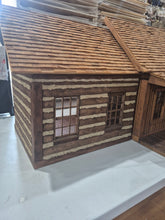 Load image into Gallery viewer, Handmade Pennsylvania Dutch Log Cabin w/ Detached Garage *Pre-Owned*