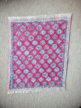 Load image into Gallery viewer, Dollhouse Miniature ~ Beautiful Fuschia Colored & Blue Petit Point Rug by Ursula Sauerberg