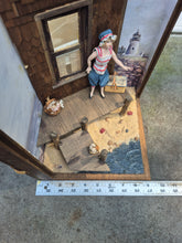 Load image into Gallery viewer, Dock Seaside Shack Room Box Scene with Doll *Pre-Owned*